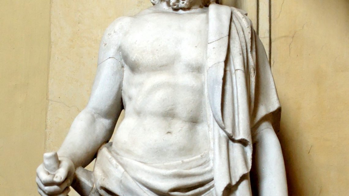 Antique statue of Asclepius