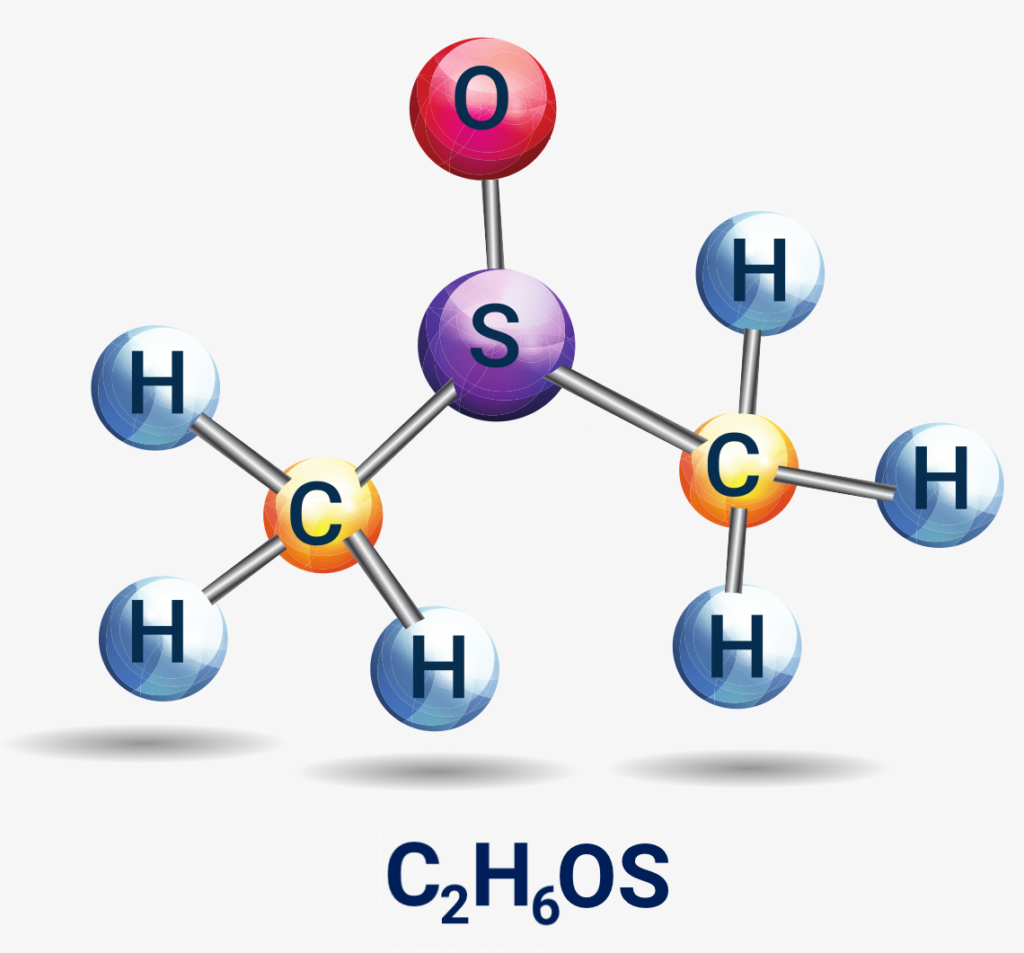DMSO - chemische Formel und Moleküle